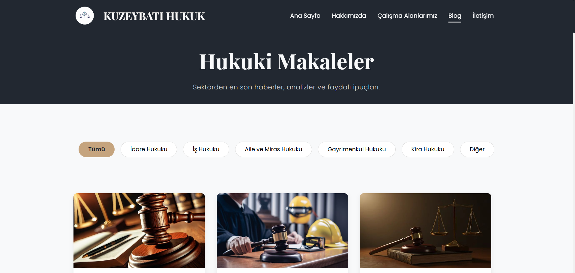 KUZEYBATI HUKUK web sitesi